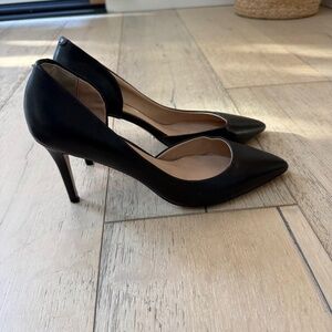 Tony Bianco black leather heels